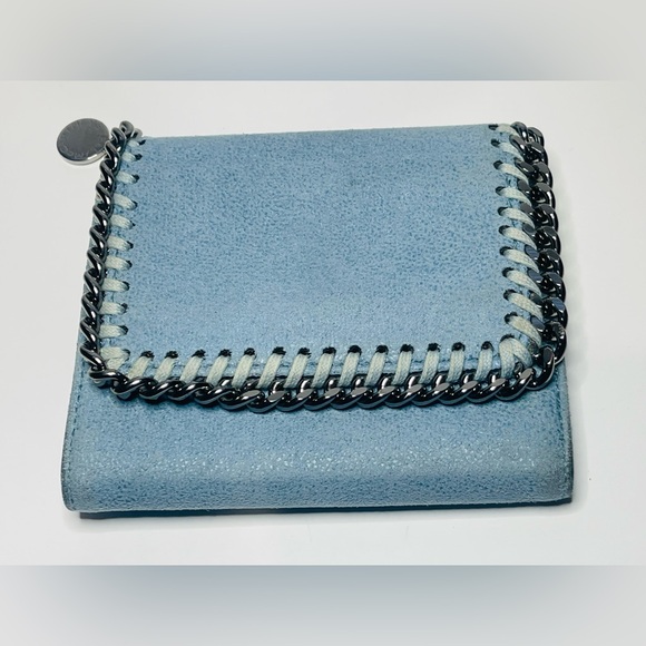 Stella McCartney Falabella Small Flap Wallet powder blue silver hardware - Picture 15 of 15
